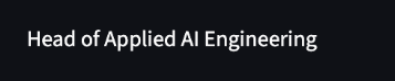 That row's title cell, magnified: Head of Applied AI Engineering.